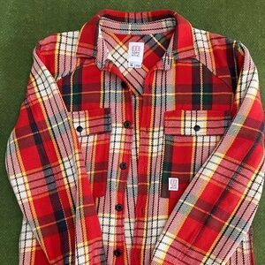 Topo Designs Red Plaid Lightweight Shirt Jacket